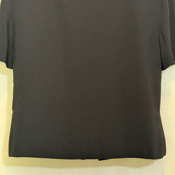 C-91 MHM Melissa Harper Black Embroidered Short Sleeve Suit Jacket Size 8‎ - Picture 12 of 16